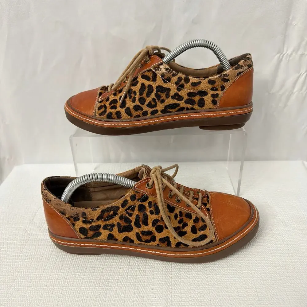 L’Artiste Shoes Womens Size 6 Spring Step Libbi Leopard Print Calf Hair